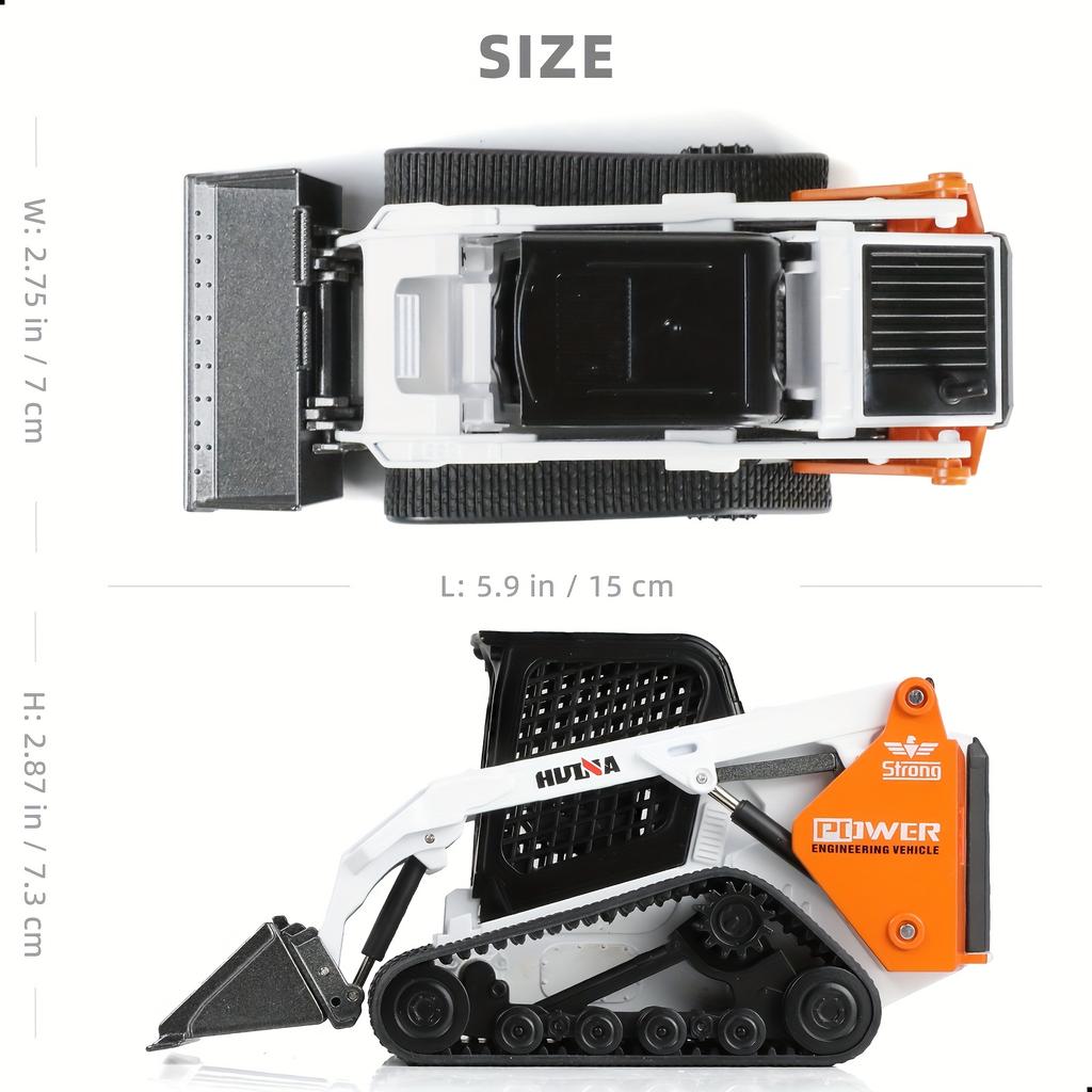 1:50 Scale Die-Cast Metal Engineering Vehicle Model Forklift with Orange Accents Holiday Gifts For Kids