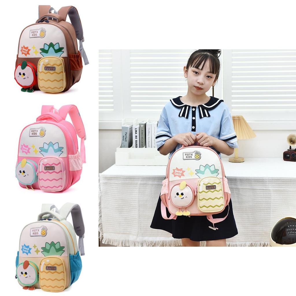 Childrens Oxford Cloth Backpack With Fruit Pineapple Pattern For Kindergarten Preschool