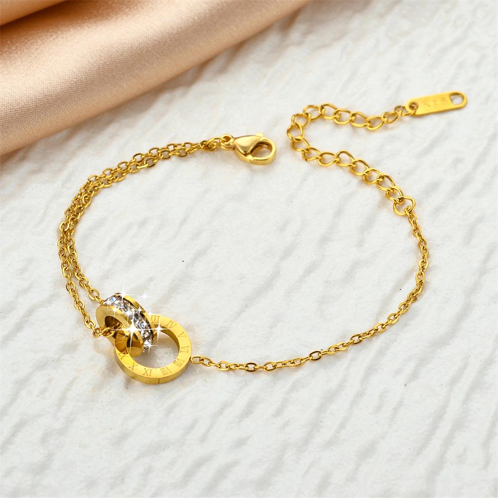 Korean Titanium Steel Four-Leaf Clover Bracelet - Women's Fashion, Versatile & Non-Fading Jewelry