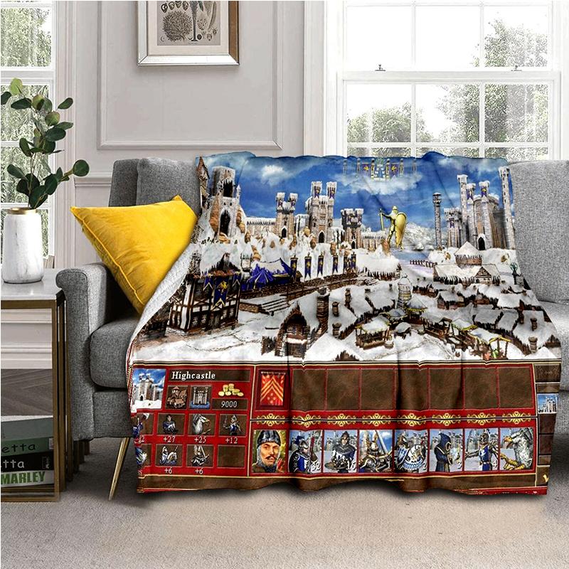 HOMM Game 9 Factions Races Stronghold Dwelling Creatures Heroes of Might and Magic Soft Blanket for Living Room Bedroom Bed Sofa