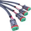 2 Lead 3 In1 Deutsch Dual Outputs DT DTM Female Connector Socket Adapters For LED Pod Lights LED Light Bar