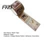 Scrapbooking Washi Tape Vintage Stamp Roll, Aesthetic Decorative Masking Tape, Retro Adhesive for DIY Art Crafts, Journaling