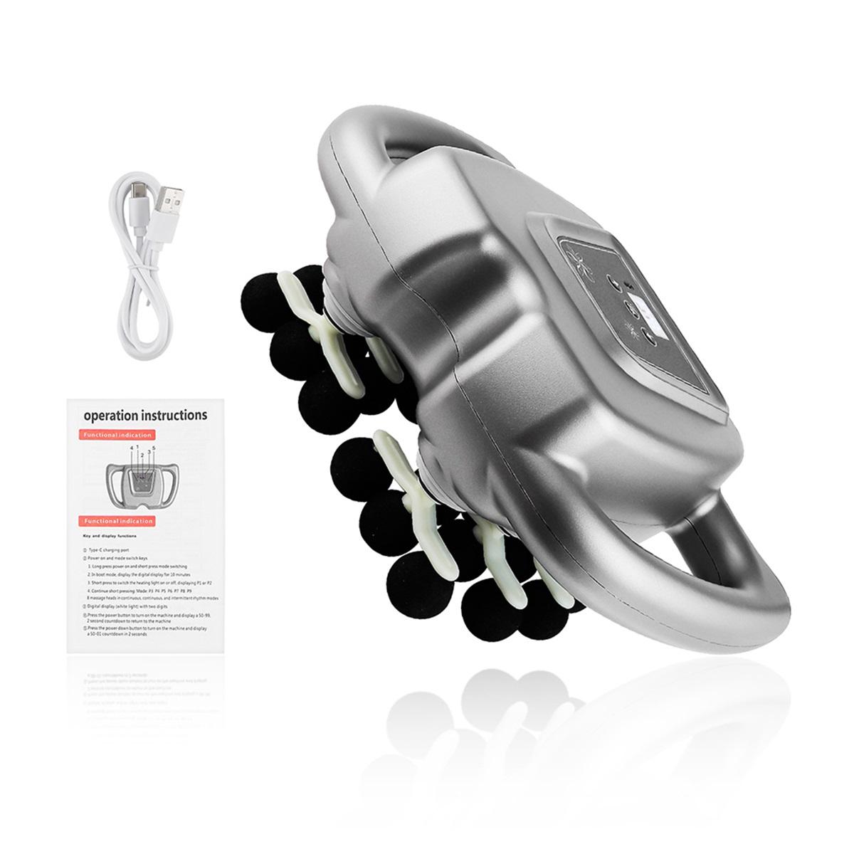 

24-Head Fascia Gun 9 Modes High Frequency Vibration Body Massage Gun Back Neck Shoulder Waist Massager Muscle Masajeador