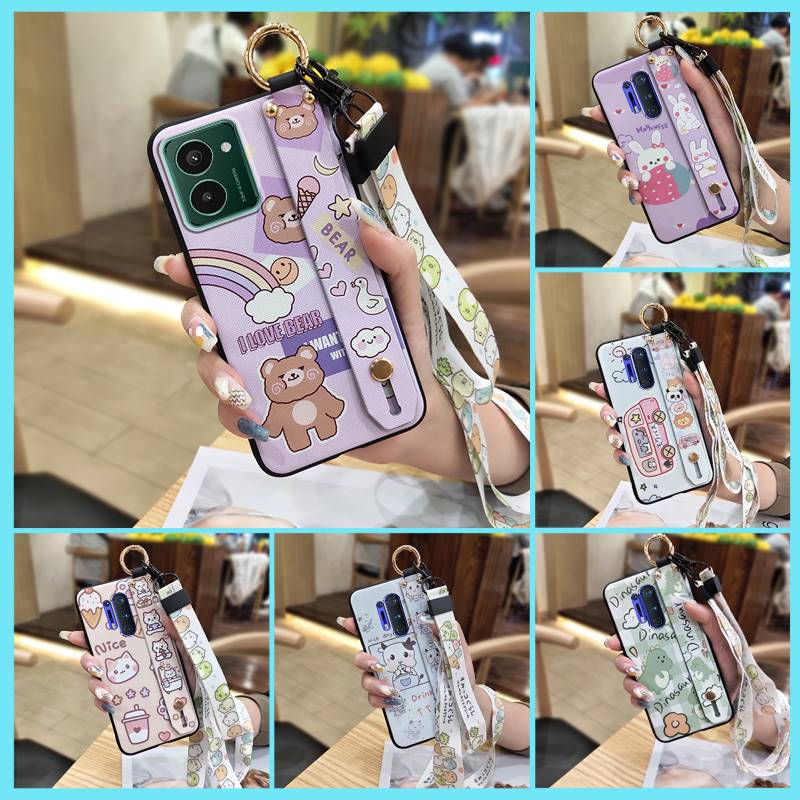 Cartoon Wristband Phone Case For Nokia HMD Pulse/Pulse+/Pulse Pro Shockproof Anti-knock Wrist Strap Fashion Design Ring