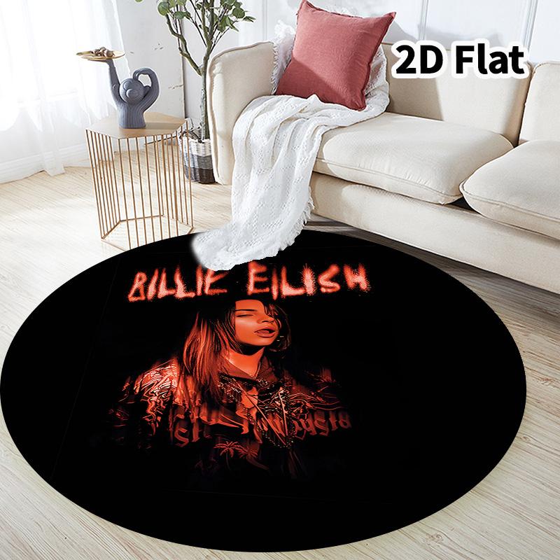 Billie Eilish Round Area Rug Carpet Rug For Living Room Bedroom Sofa Playroom Decor Nonslip Floor Mat