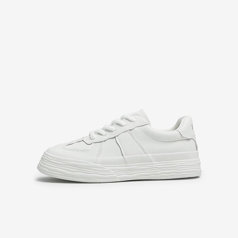 TaTa JX8804 Women's Fashion Platform White Sneakers