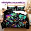 Splashing Ink Death  Pattern Bedding Quilt Set Quilt Cover Pillowcase Home Decoration Birthday Gift (1 * Duvet Cover + 2 * Pillowcase, Without Core)