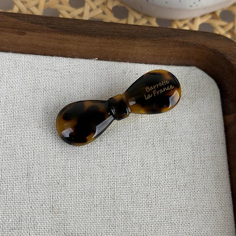 Retro Acetate Small Bow Hairpins Colorful Hair Clips Side Bangs Clip For Women Girls Fashion Sweet Beautiful Barrettes Headdress