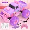 Pink RC Car Pickup Truck Electric Climbing Drop-resistant Stunt Remote Control Toy For Children Party Gift Christmas Ornament