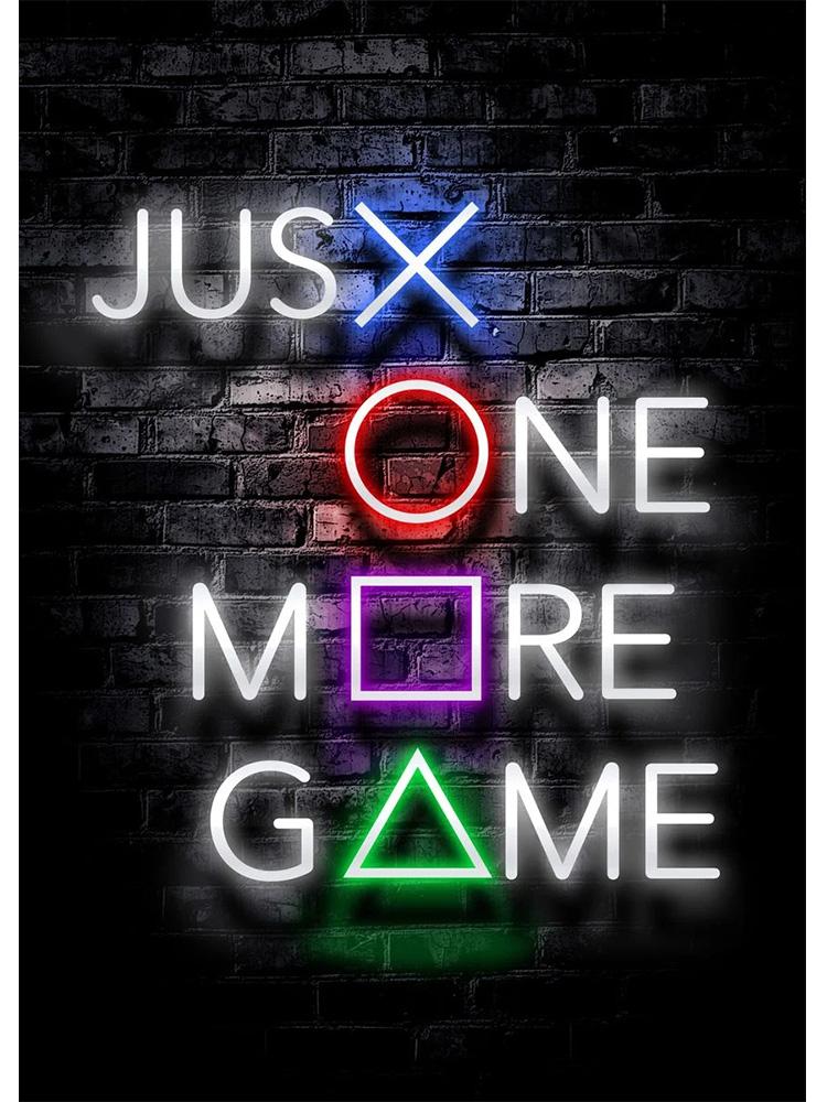 Poster modern pentru cameră de joacă cu efect de neon, imprimeuri pentru jucători de jocuri, pictură pe pânză, imagine artistică de perete pentru copii, băieți, cadou pentru decorarea camerei de jocuri