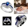 Elegant Silver Zircon Geometric Ring For Women With Spring Fashion Trend Accessory