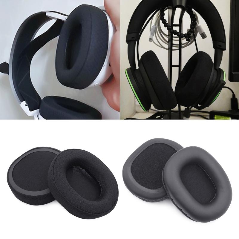 2 Pieces Earpads PU Leather or Cloth Type Ear Pads Cushion Ear Pads for Arctis 1 3 5 7 9 9X Pro Headphones