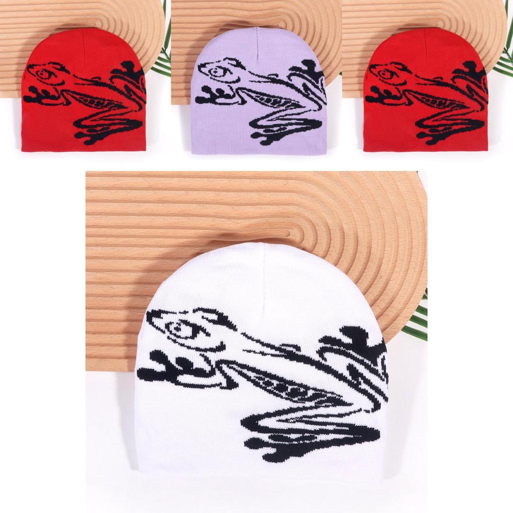 Unisex-Froschstrickmütze mit Wärmefunktion für Outdoor-Aktivitäten