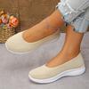 Damers Slip-on Sneakers: Mjukt, Andningsaktivt Tyg + Platt Halkfri Sula Perfekt för Vardagsbruk, Stadspromenader, Lätt Aktivitet. Snygg, Praktisk,