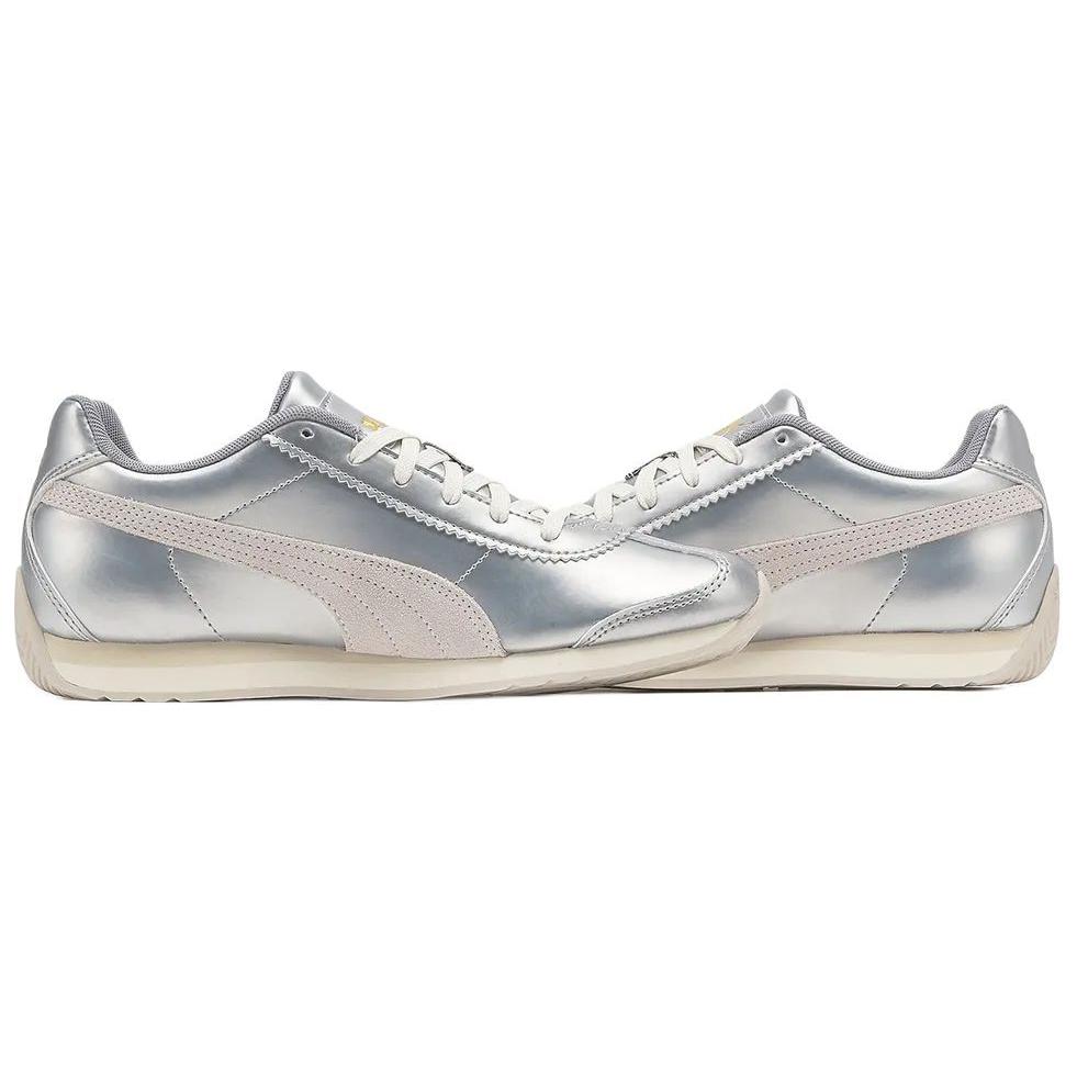 Puma Metallic Comfortable Simple Low-Top Casual Shoes Unisex sneaker Silver 401591-01