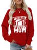 Football Cheer Mom Plus Size Loose Comfortable Hoodie