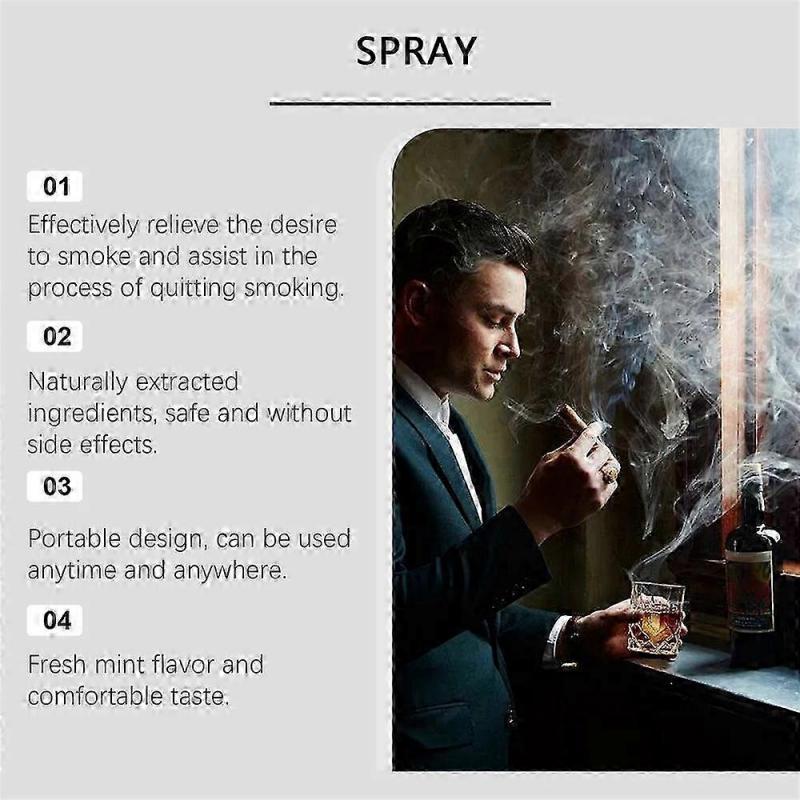 1-3Pcs Natural Breath Spray Is A Mild, Long-Lasting Refreshing Smoking Cessation Addiction Spray
