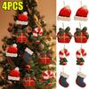 Christmas Resin Pendant Cartoon Series Resin Crafts Flat Back DIY Props Christmas Tree Ornament New Year Party Decor Accessories