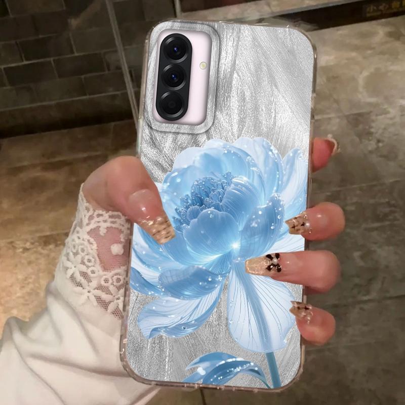 Luxury Flowers Case For Samsung A56 A16 A17 A07 S24 S25 FE Xiaomi Redmi Note 14 13 Pro 14C A5 Huawei Honor 400 200 Lite Pro iPhone 16 Shockproof Cover