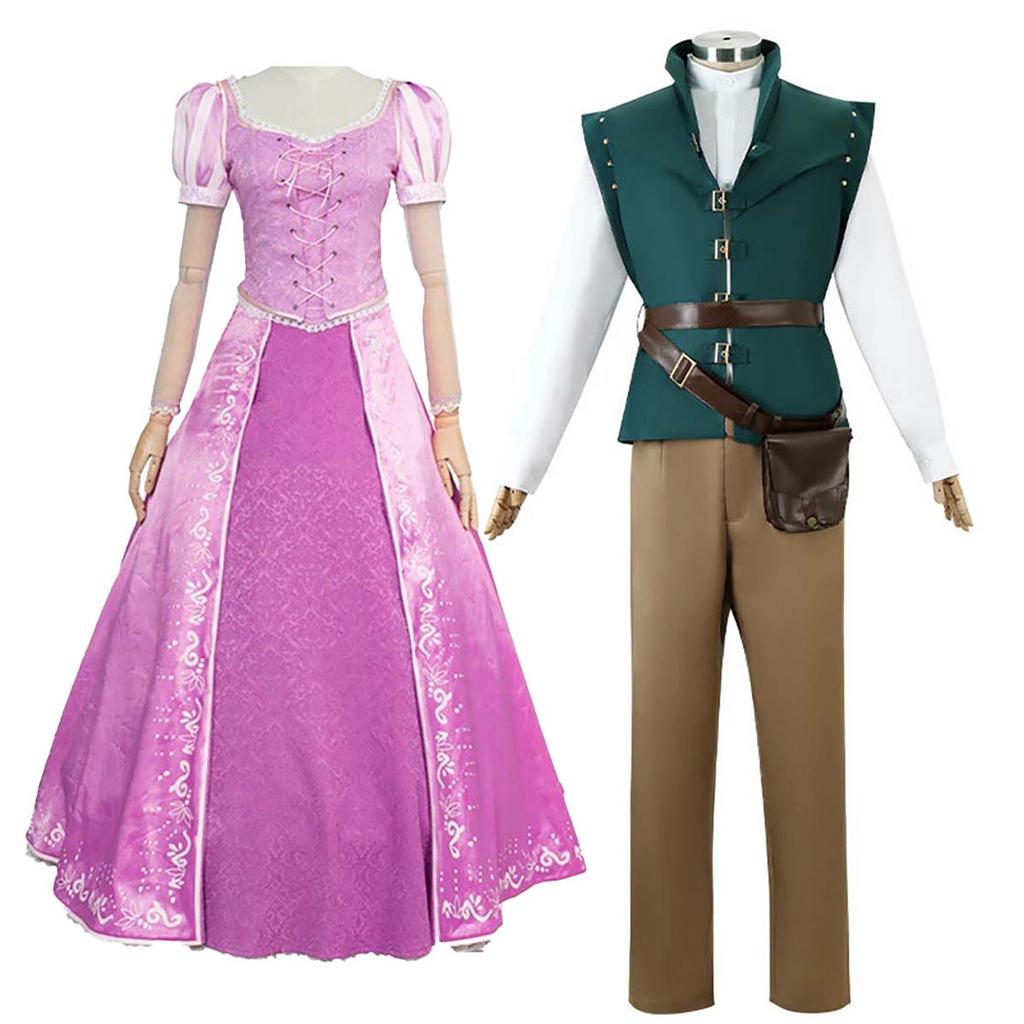 Adult Halloween Cosplay Full Set Outfit Men Flynn Rider Costume With Belt Bag DISP-004