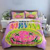 Purple Nirvana Smile Bedding Set Bedding Duvet Cover Set Duvet Cover Pillowcases (1 * Duvet Cover 2 * Pillowcases, without duvet insert)