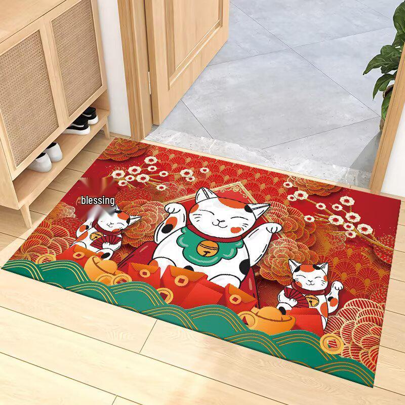 Cross Cartoon Anti-slip Water Absorbent Quick Dry Floor Mat for Bathroom & Entrance