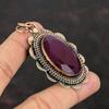 Faceted Kashmir Ruby Pendant Copper Pendant Original Gemstone Pendant Handmade Jewelry Dainty Pendant Beautiful Copper Jewelry Gifts For Him