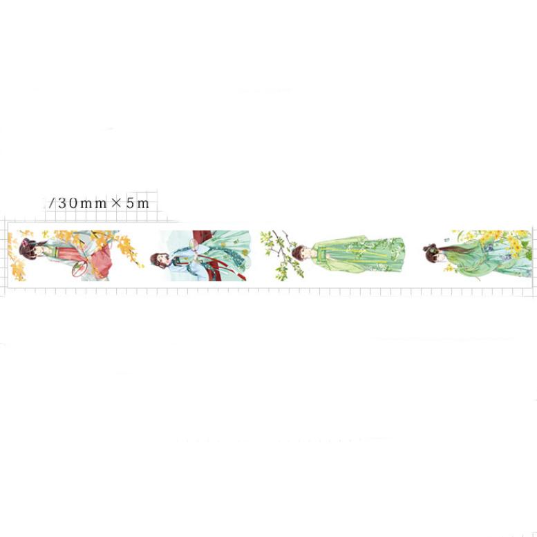Beautiful Wash Tape Flower Plant Japanese Masking Adhesive Tape Decors Scrap Booking Sticker Label