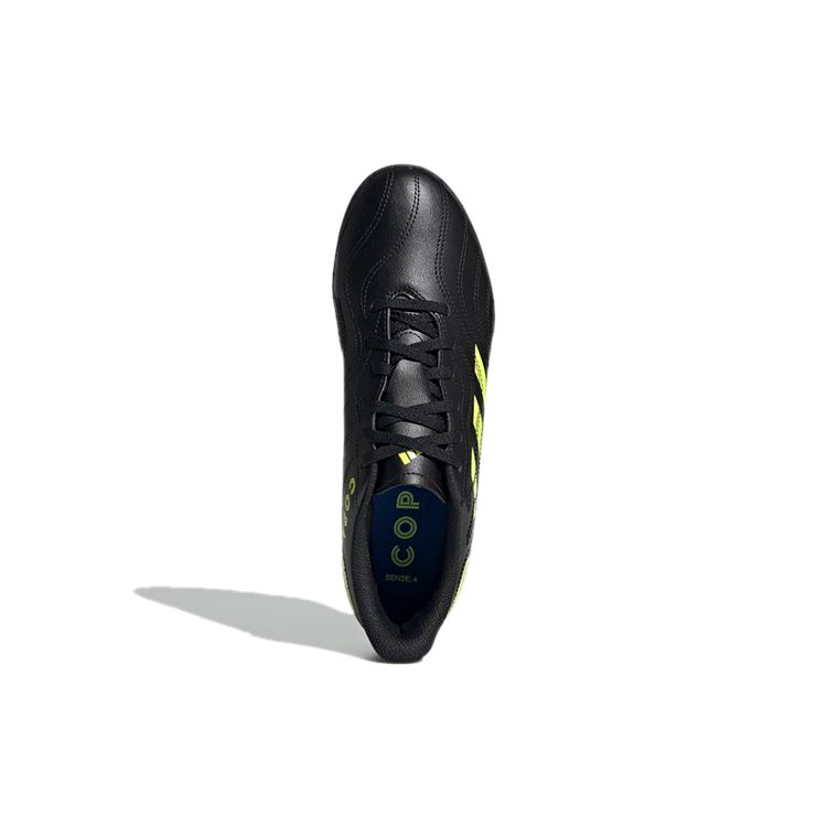 Adidas Copa Sense.4 Turf Round Toe Comfortable Trendy TF (Rubber Studs) Durable Soccer Shoes Men Soccer Shoes Black Yellow FW6547