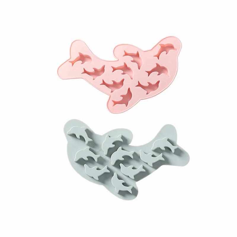 Silicone Molds Creative Silicone Cake Mold Ice Tray Cute Dolphin Chocolate Mold Ice Cube Ice Red Candy Mold