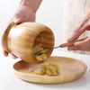Traditional Bamboo Mortar And Pestle Set Garlic Grinder Herb Masher Seasoning Crusher Kitchen Tool For Mash Spices Pepper