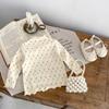 2025 Autumn Baby Girls' Long-Sleeve High Collar Printed Shirt