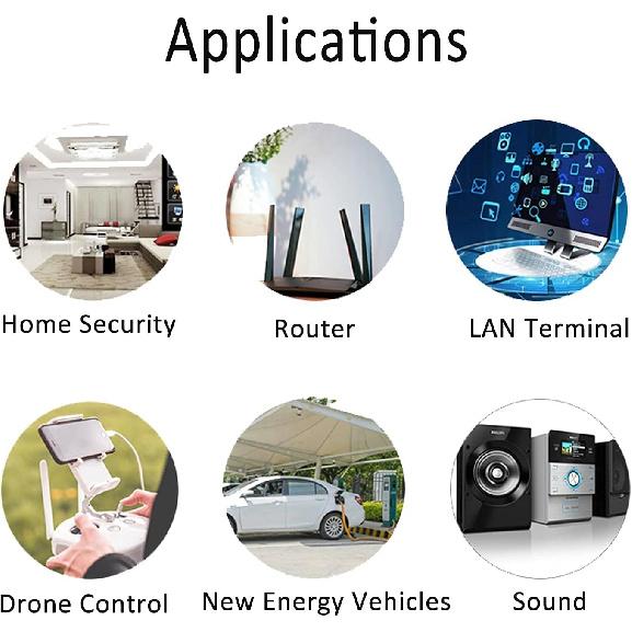 5pcs Dual Band WiFi Antenna 2.4GHz 5/5.8GHz 3dBi RP-SMA Male Antenna for Wireless Vedio Security IP Camera Recorder Surveillance Recorder Truck