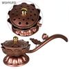 Copper Alloy Lotus Hand Stove Home Decoration Buddhist Hall Temple Study Supplies Sacrifice Feng Shui  Pray for Auspiciousness
