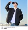 Men's Trendy Solid Color Loose Baseball Jacket for Spring & Autumn - Versatile Couple Outerwear