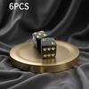 6 Black And Golden Dice - Board Game Additions - Family Entertainment - Party Gifts - Gaming Dice - Essential for Tabletop Games