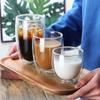 Tazza di vetro Tazza di vetro borosilicato ad alta resistenza a doppia parete Tazza di tè Latte Succo Vino Caffè Acqua Tazza Bar Drinkware Regalo