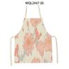 Home Plant Flower Printed Linen Kitchen Apron for Women Home Cooking Baking Waist Bib House Accessories Cleaning Tool Aprons