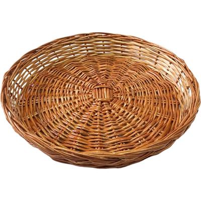 Round Bunai Cane Wicker Basket Flower/Gift Hamper/Kitchen Basket, 12x12 In, Bamboo Fruit & Vegetable Basket  (Brown)