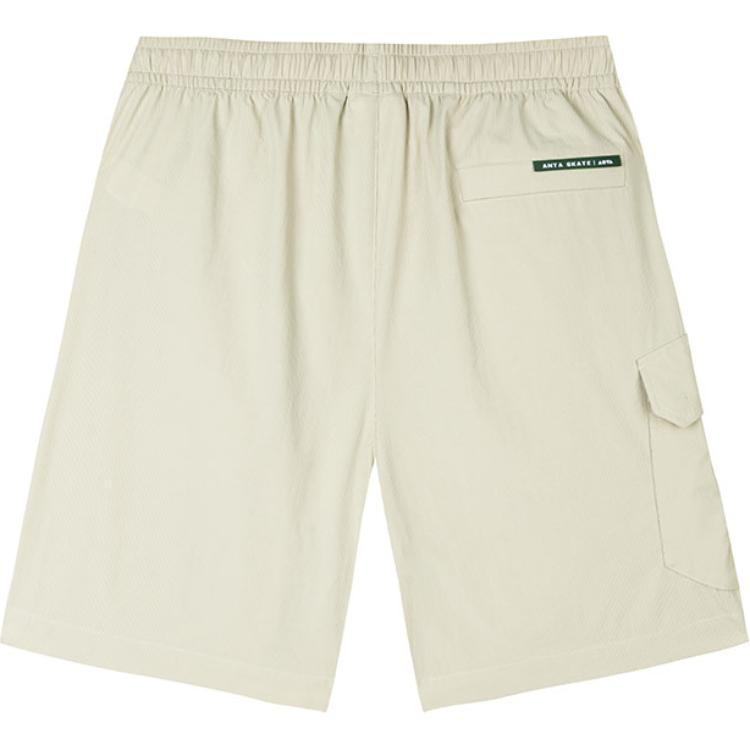 Anta Comfortable Breathable Solid Color Mid-Rise Drawstring Casual Five-Point Shorts Men Shorts Quinoa-Gray 172438505-2