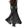 2026 Leopard Print Elastic Waist Wide Hem Casual Dress for Europe and America