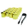 Metallic Wheel Bolt Covers + Puller, 20 Pcs