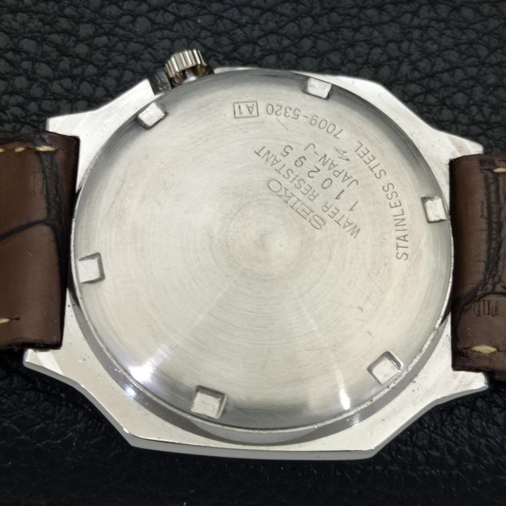 Seiko 5 AUTOMATIC JAPAN MENS 7009A VINTAGE MAROON COLOR DIAL WATCH A702327-5 R124-a702327