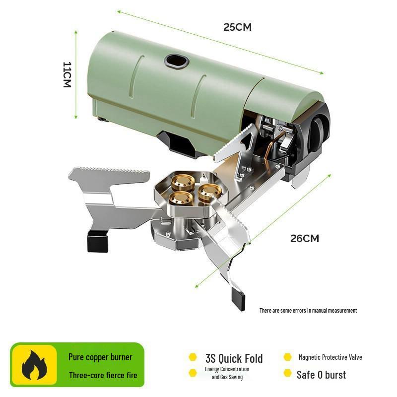 Ветрозащитная портативная складная газовая плита для кемпинга и пикников на природе