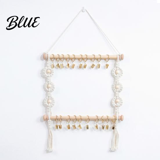 Hair Accessories Organizer Style Cotton Installation Hand Holder Easy Claw Clip Knitting Boho Wall Mounted