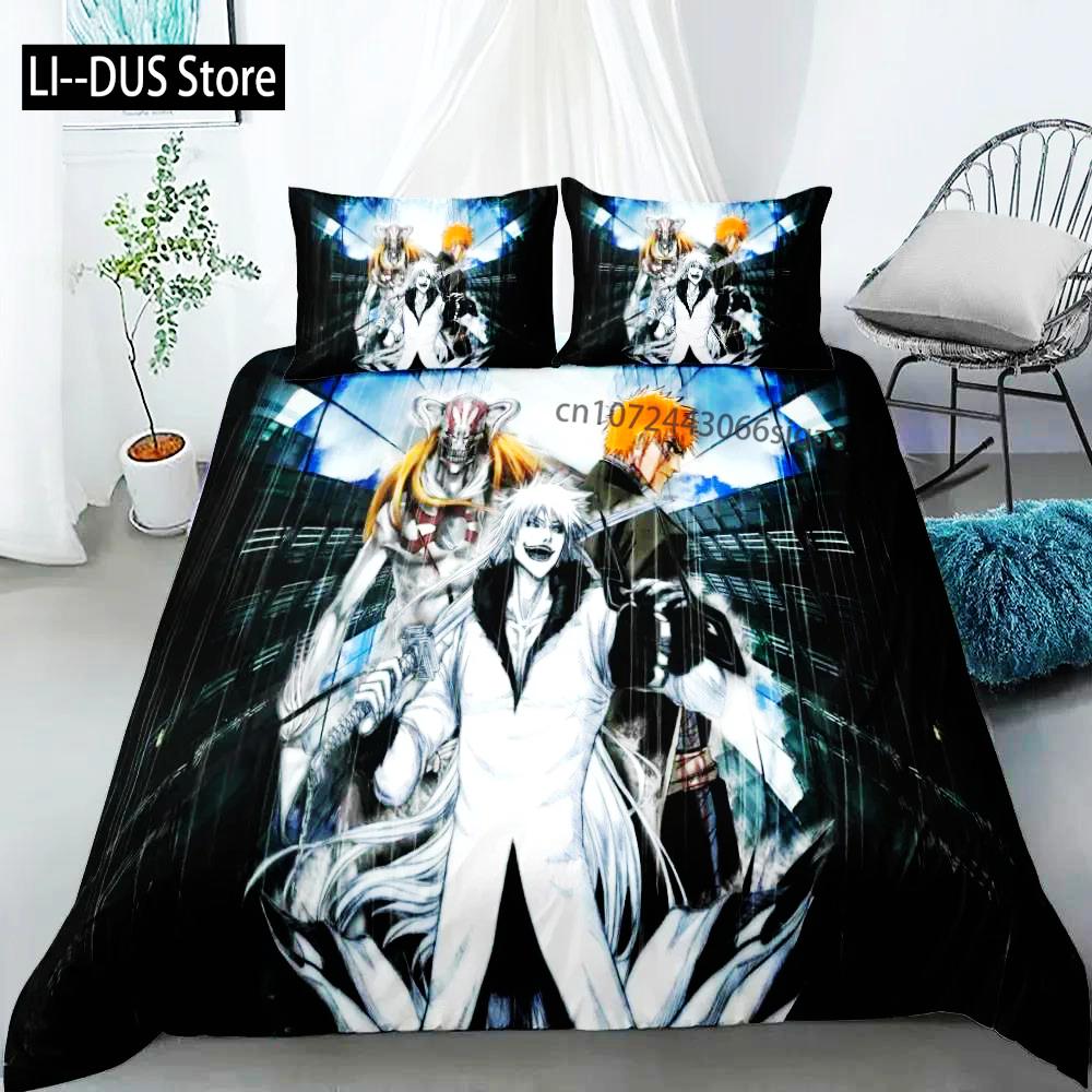 

Comforter 2025 Anime Bleach Boys Bedding Set King Queen Double Full Twin Single Size Set Bed Set Comforter (quilt)-EU Single(135*200cm)3pcs