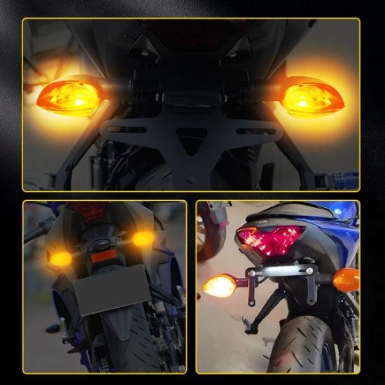4x Turn Indicator Signal Light Blinker For Yamaha YZF R125 R15 R25 R3 R1 R6 R6S