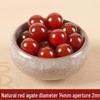 Cuentas de Ágata Roja Natural: Cuentas de Agujero Grande para Pulseras DIY, Collares y Accesorios de Joyería