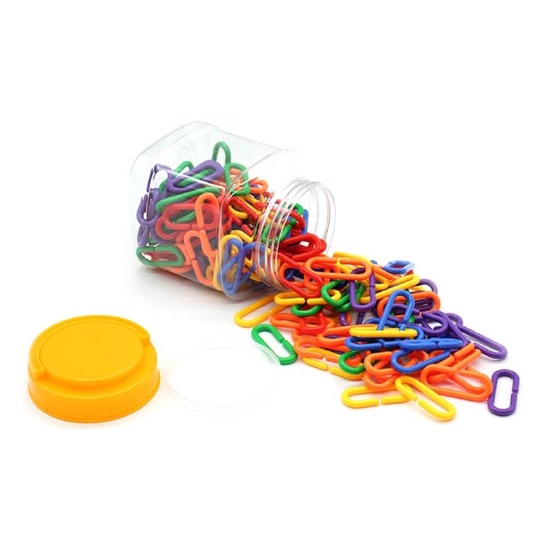 3D Puzzle Geometry Chain Buckle Building Set Toy Learning Teaching Aid Shape Learning Toy Preschool Counting Toys