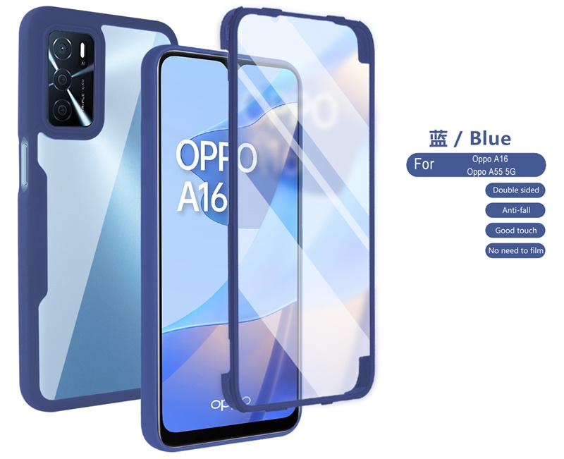 360 Full Clear Shockproof Back Cover For Oppo A16 A16s A54s Case Screen Camera Protection Phone Cases for OppoA16 A 54s Funda